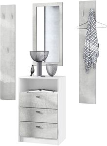 Weiß Matt/Beton Oxid Optik