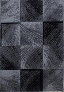 Kurzflor Teppich Pago Läufer - 80x300 cm - Schwarz