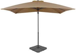 vidaXL Sonnenschirm mit Tragbarem Sonnenschirmständer Taupe 276330
