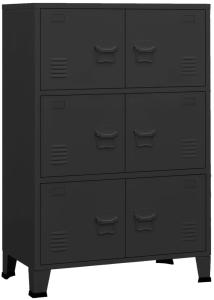 vidaXL Lagerschrank Industrial Schwarz 75x40x115 cm Metall 339628