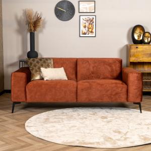 Bronx71 Samt Sofa Vegas 2,5-Sitzer kupfer