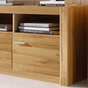 TV-Unterteil Janel 163x61x47 Lowboard Wild Eiche/Asteiche massiv geölt 10061