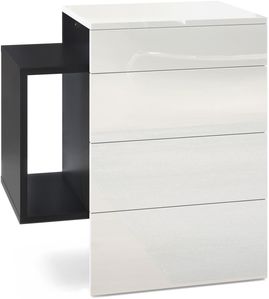 Schwarz matt/Weiß Hochglanz