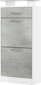 Weiß matt/Beton Oxid-Optik