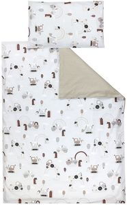 Traktoren / Regenbögen / Beige / Punkte