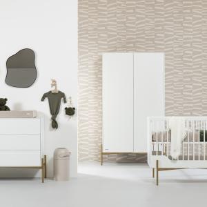 Kidsmill Boutique Babyzimmer Weiß / Brass | Bett 6