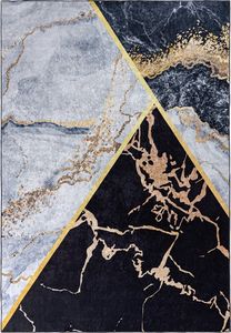 Schwarz Grau Gold / 2111