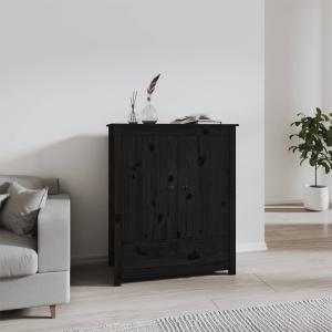 vidaXL Highboard Schwarz 83x41,5x100 cm Massivholz Kiefer 823518