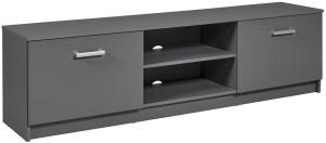 Lowboard TV-Kommode ELENZIO Graphit Grau mit 2 Türen und Gerätefach
