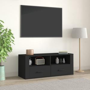 vidaXL TV-Schrank Schwarz 100 x 35 x 40 cm Holzwerkstoff [816809]