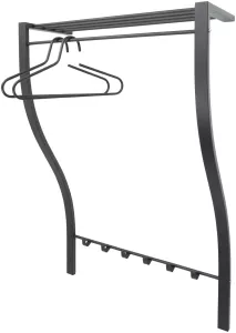 Design Wandgarderobe CARVE 1 Schwarz pulverbeschichtet, von Spinder