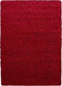 Hochflor Teppich Lux rechteckig - 120x170 cm - Rot
