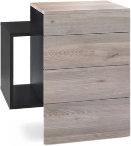 Schwarz matt/Eiche Nordic