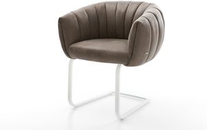 Sitzschale: Taupe Vintage; Gestell: Weiß