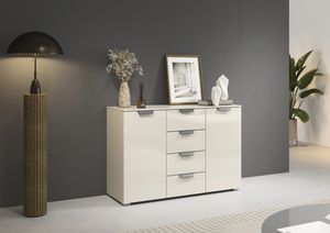 Beige/Grau, Glasfront