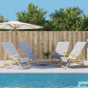 vidaXL Strandtücher 4 Stk. Grau 60x135 cm Stoff 400 GSM 3157052