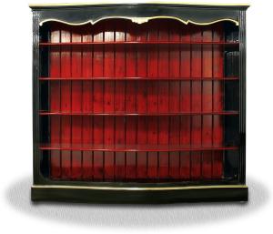 Casa Padrino Wohnzimmerschrank Schwarz Rot Gold - Barock Schrank