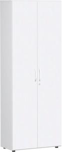 Flügeltürenschrank mit Standfüßen, Weiß, 80 x 42 x 216 cm