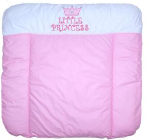 Wickelauflage mit Applikation -Princess Rosa Rosa - Wickeltischauflage Baby Auflage (70 x 50 cm)