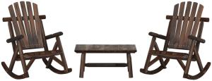 vidaXL 3-tlg. Garten-Lounge-Set Massivholz Fichte 3185534