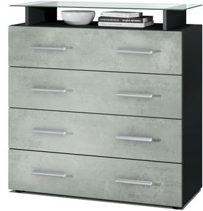 Schwarz Matt/Beton Oxid Optik