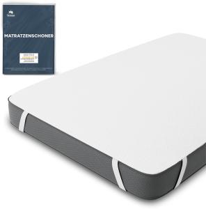 Matratzenschoner 200x220 Wasserdicht Oeko-TEX Zertifiziert von Twinzen - Matratzenschoner 200x220 cm aus Atmungsaktiver Baumwolle mit 4 Eckgummis