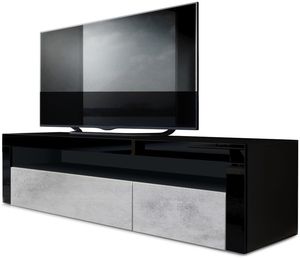 Schwarz matt/Beton Oxid Optik/Schwarz Hochglanz