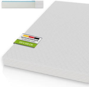 Juskys Kaltschaummatratze 120 x 200 cm Härtegrad H3 16 cm hohe Kaltschaum Matratze Schaumstoffmatratze Schaummatratze Bettmatratze