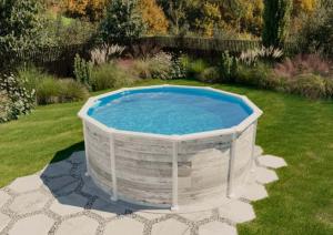 Gre Pools Stahlwandpool Ameland Pool aus Metall in Weiß 3,4 m