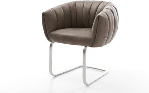 Sitzschale: Taupe Vintage; Gestell: Silber
