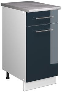 Dark Blue High Gloss/White