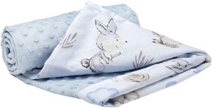 Hirsch und Igel mit Hellblauem Minky