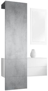 Weiß matt/Beton Oxid Optik