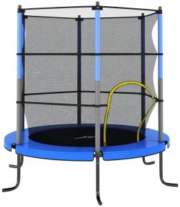 Trampolin mit Sicherheitsnetz Rund 140x160 cm Blau