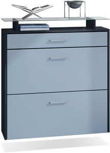 Schwarz matt/Denim matt