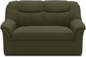 DOMO. collection Berlin Sofa, Klassische Couch, Polstergarnitur mit Federkern, grün, 2 Sitzer