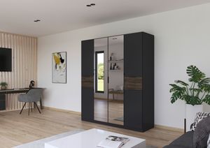 grau metallic|Atlantic Oak dunkel foliert