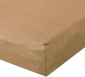 BettwarenShop Jersey Spannbetttuch Ultra-Stretch|90x200 - 100x220 cm| caramel