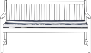 Sitzbankpolster Kissen Streifenmuster VIVARA 152 x 54 cm Marineblau