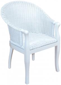 Rattan-Sessel "Berta" weiß