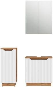 Eiche/Weiß gestreift