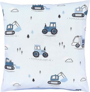 Baufahrzeuge / Bagger / Blau / Grau