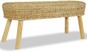 vidaXL Flurbank 110 x 35 x 45 cm Rattan Natur 244579