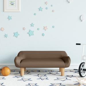 vidaXL Kindersofa 70 x 40 x 24 cm Stoff, Braun