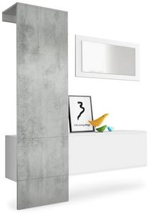 Weiß Matt/Beton Oxid Optik