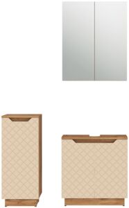 Eiche/Kaschmir mit Kachelstruktur