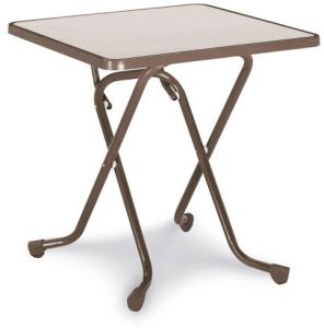 Best Scherenklapptisch eckig 67x67 cm braun Gartentisch