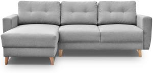 Stylefy Frampol Ecksofa Kunstleder Braun Links