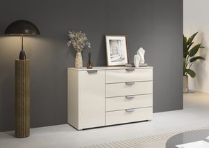Beige/Grau, Glasfront