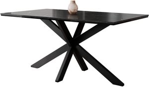 Marmor Black Royal + Schwarz Hochglanz / Schwarz